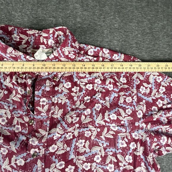 Vintage Hilo Hattie Hawaiian Shirt Mens Size XL Made in USA Hawaii 1/4 Button Up - Picture 4 of 6